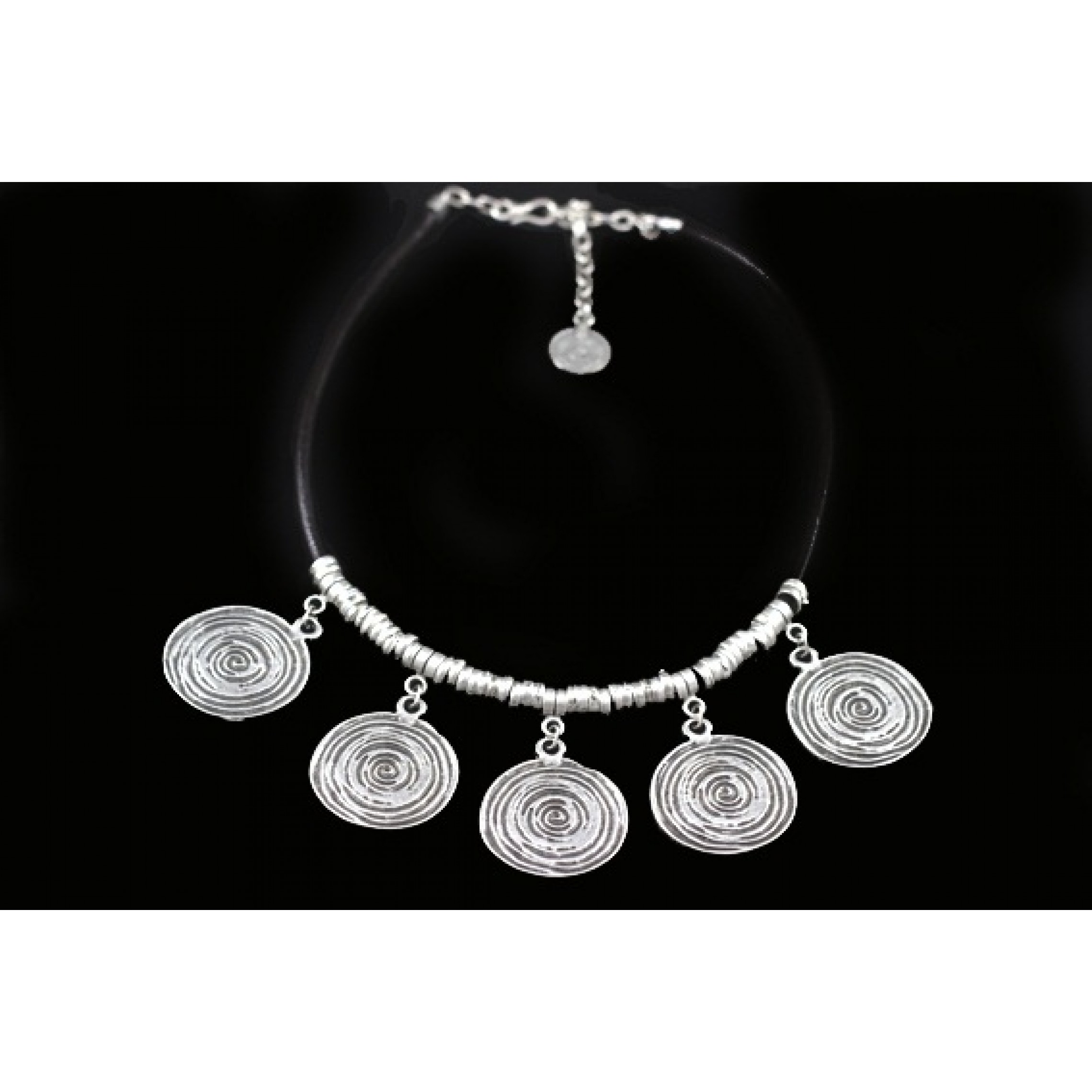 AN-282 - Silver Plated Zamac/Pewter Necklace