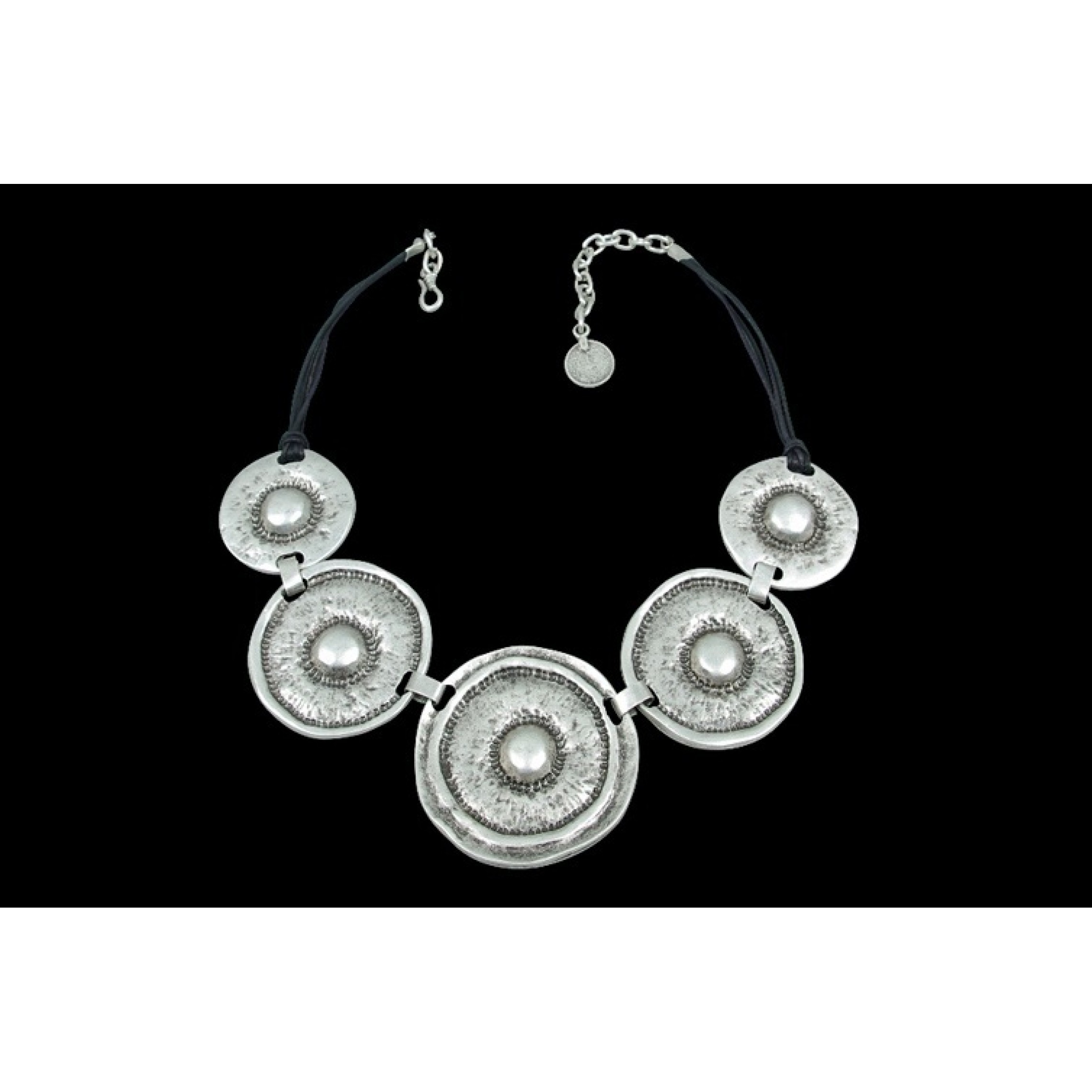 AN-289 - Silver Plated Zamac/Pewter Necklace