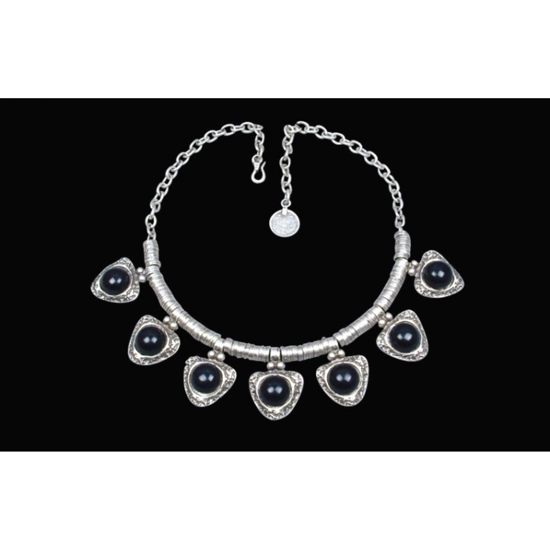 AN-326 - Silver Plated Zamac/Pewter Necklace