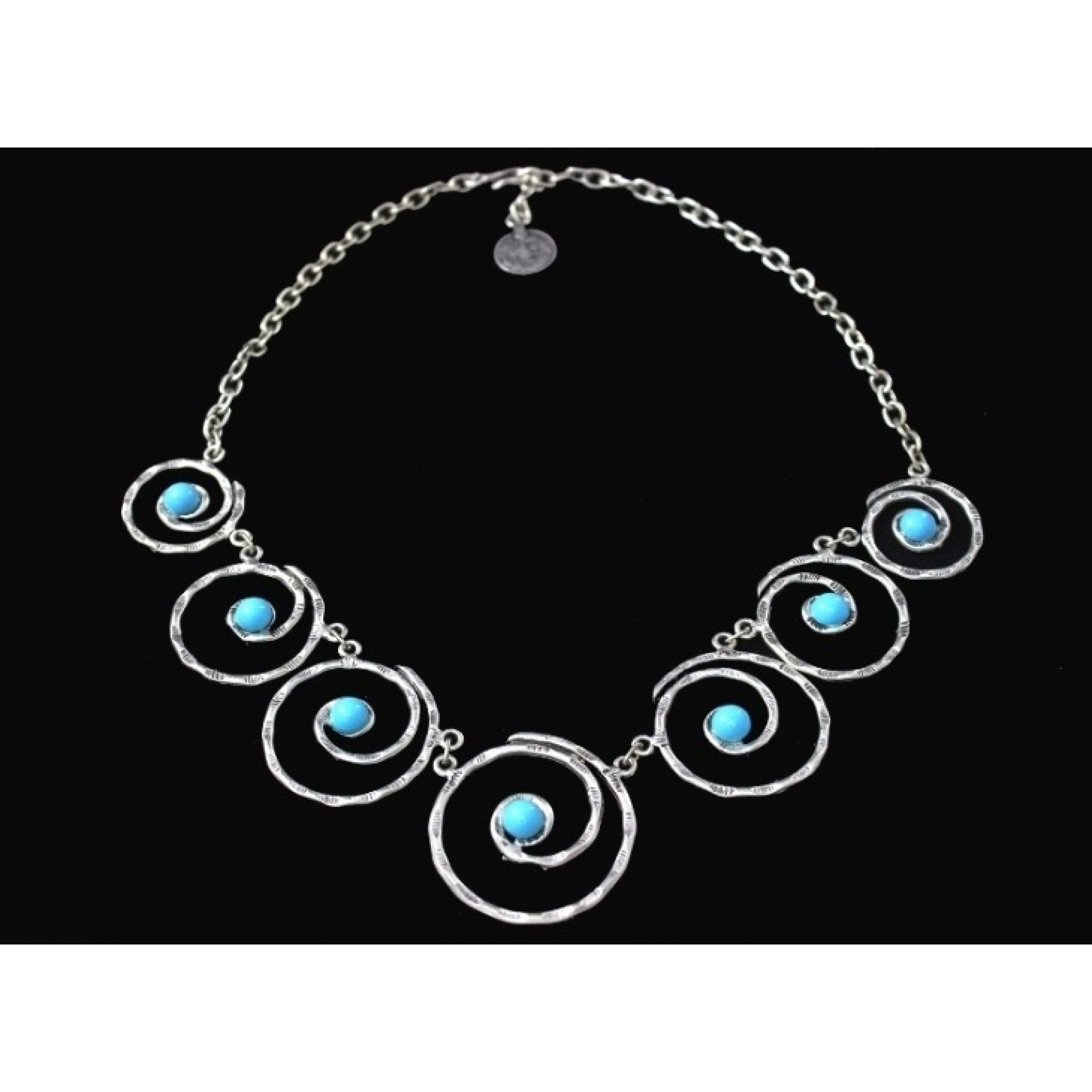 AN-329 - Silver Plated Zamac/Pewter Necklace