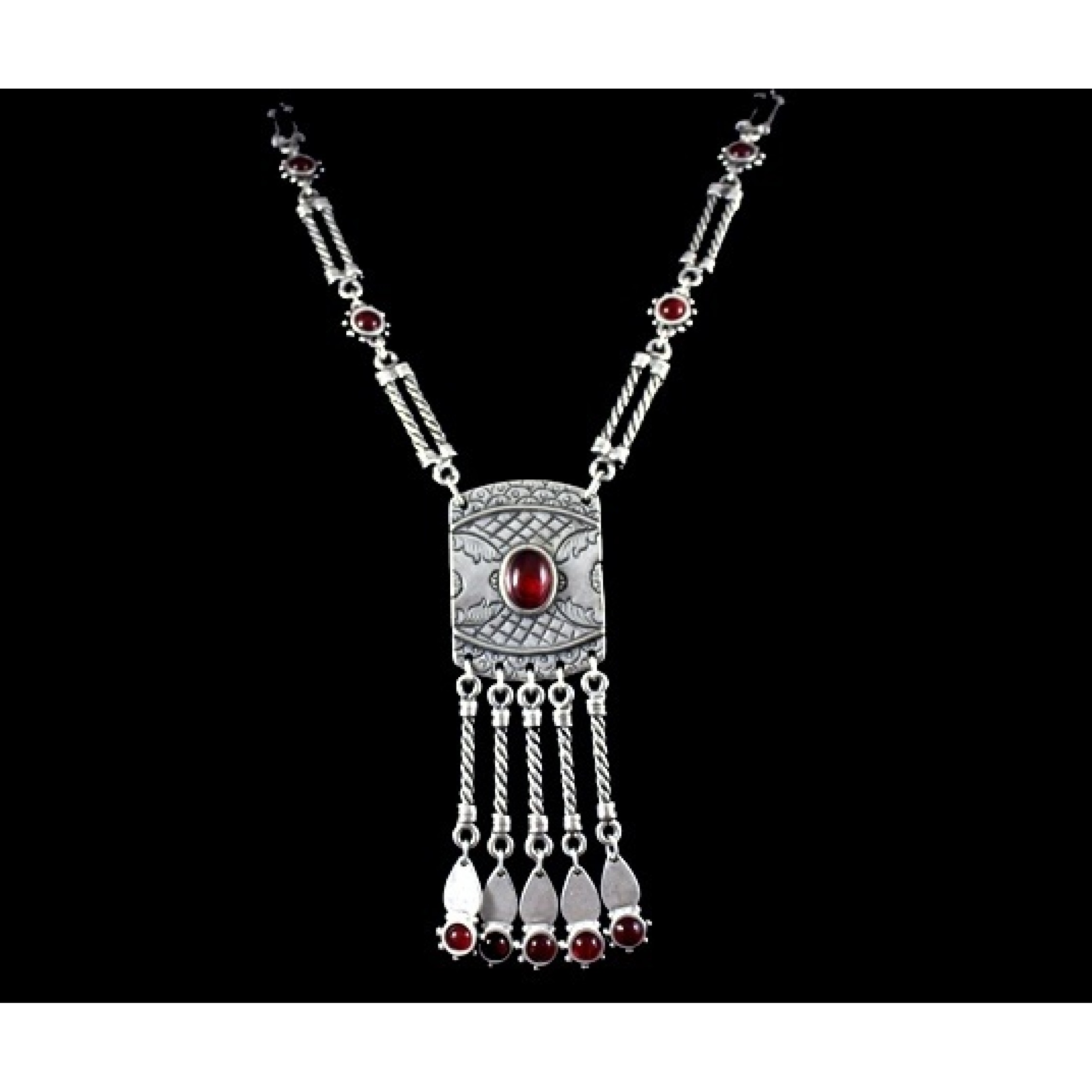 AN-341 - Silver Plated Zamac/Pewter Necklace