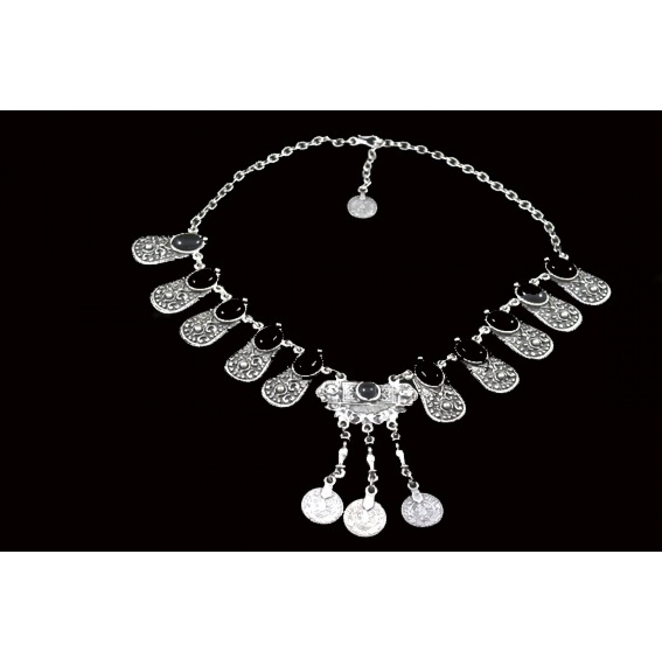 AN-343 - Silver Plated Zamac/Pewter Necklace