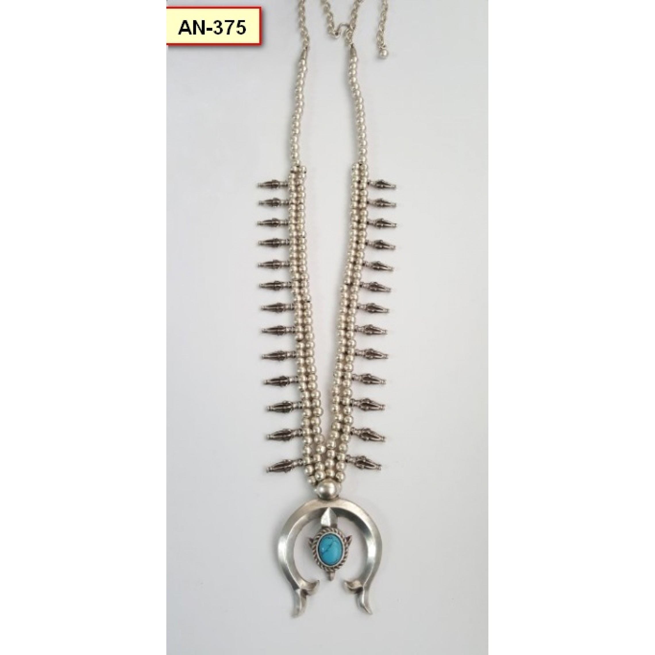 AN-375 - Silver Plated Zamac/Pewter Necklace