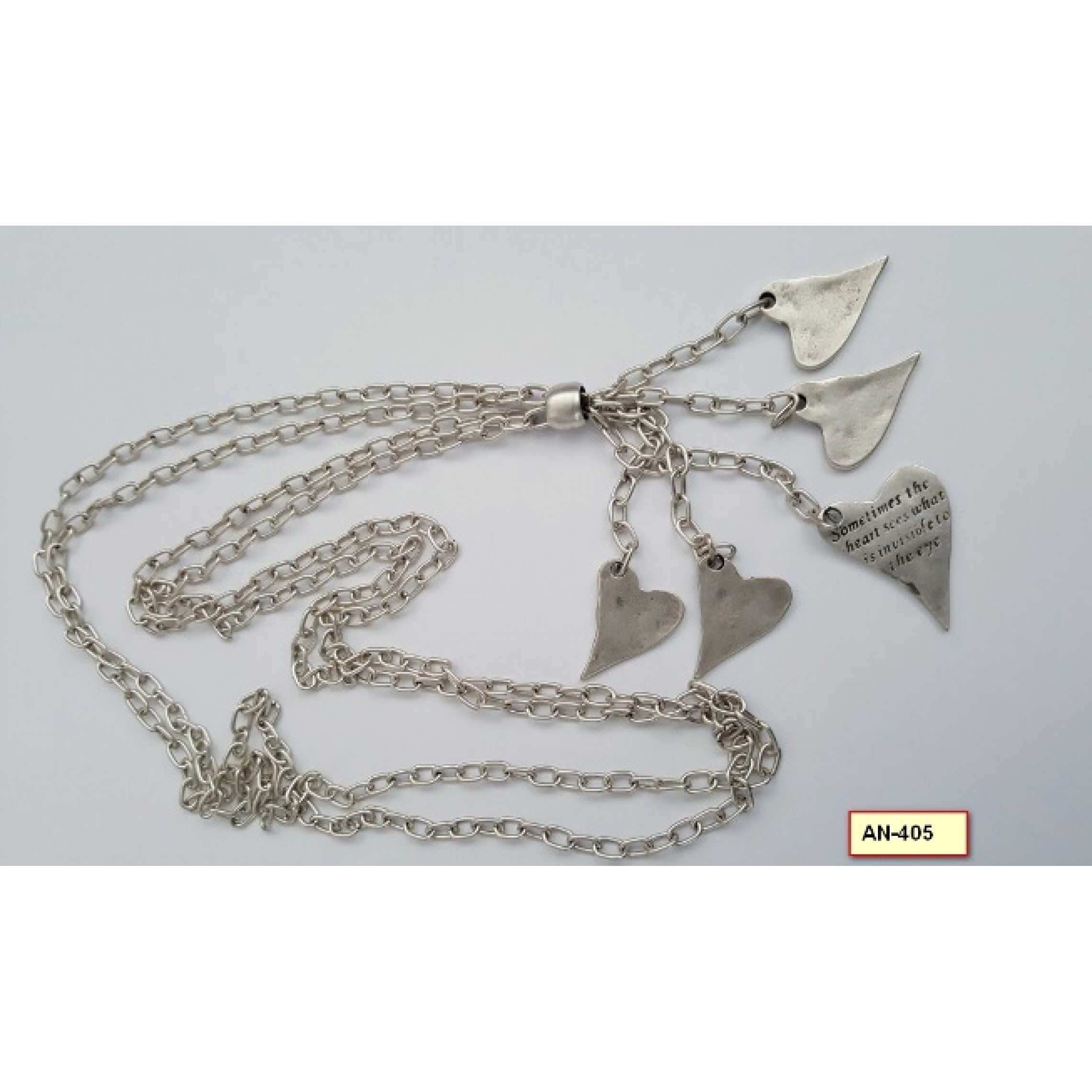 AN-405 - Silver Plated Zamac/Pewter Necklace