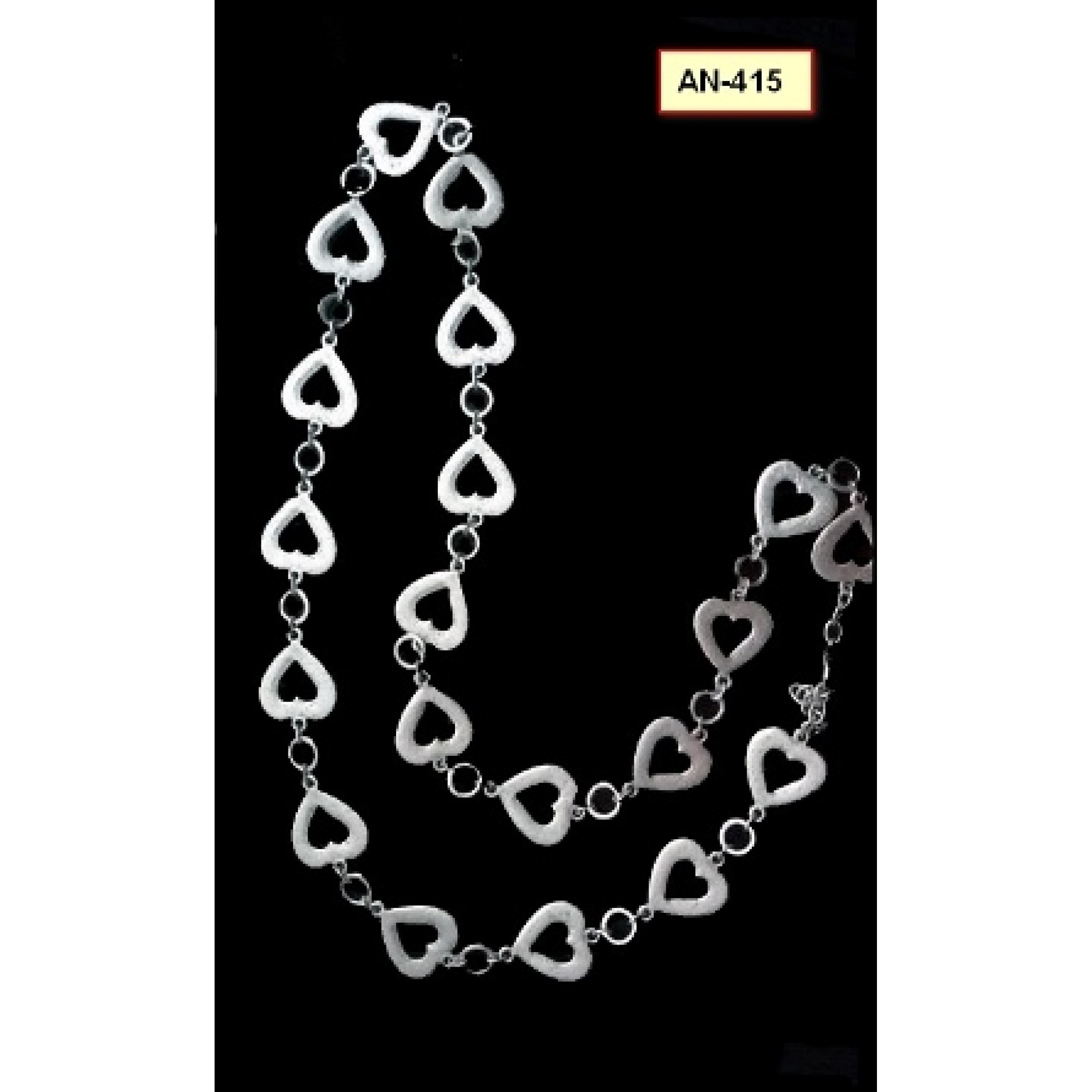 AN-415 - Silver Plated Zamac/Pewter Necklace