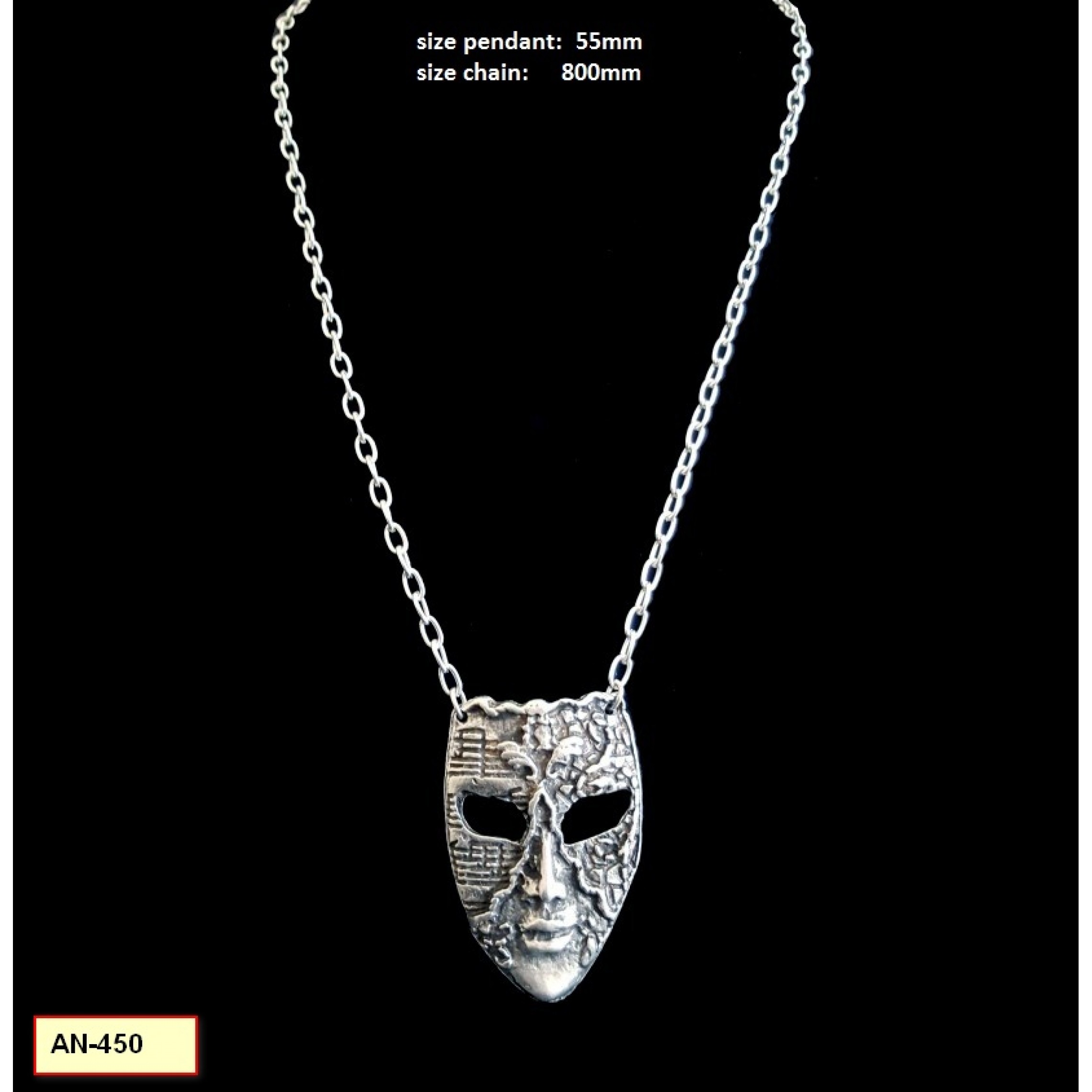 AN-450 - Silver Plated Zamac/Pewter Necklace