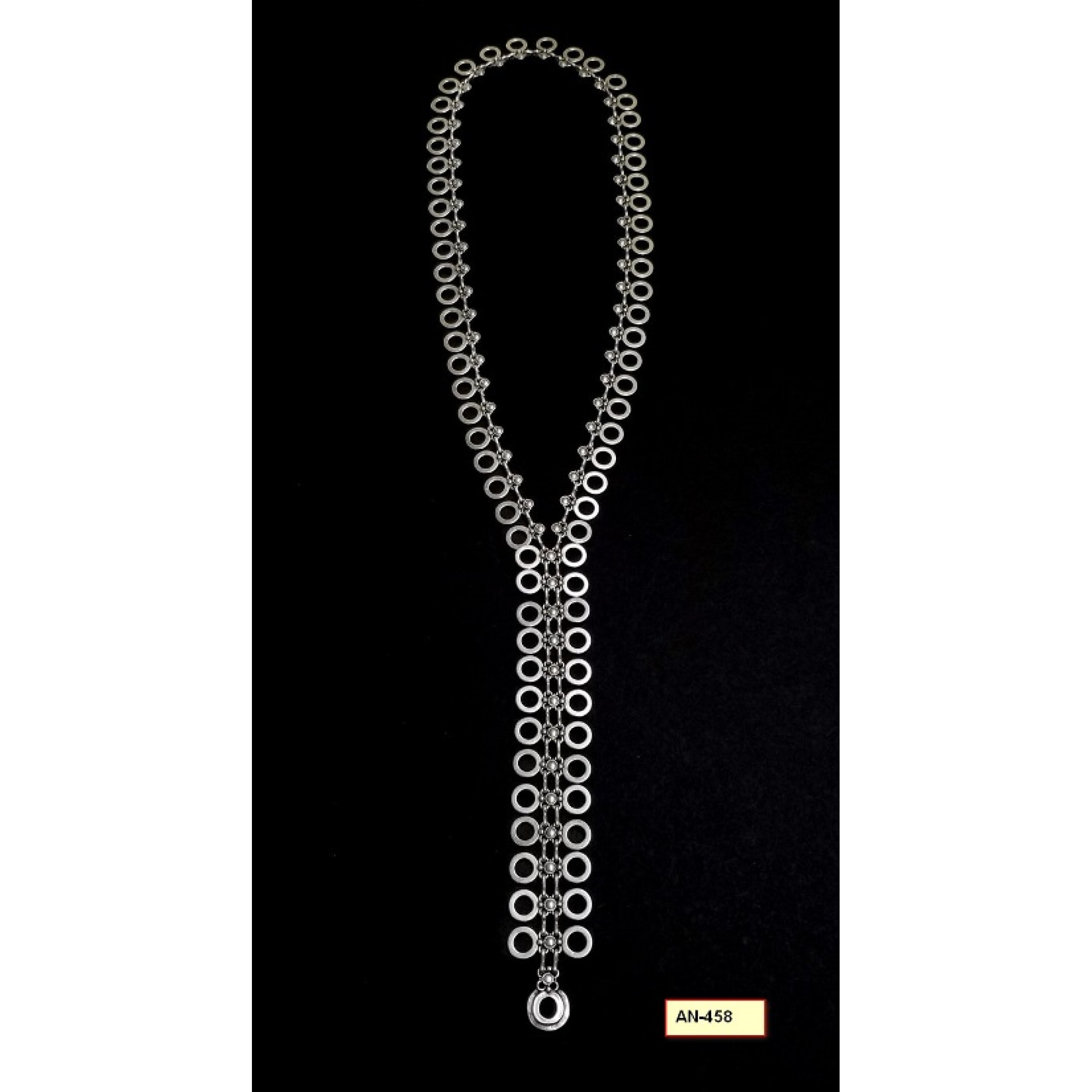 AN-458 - Silver Plated Zamac/Pewter Necklace