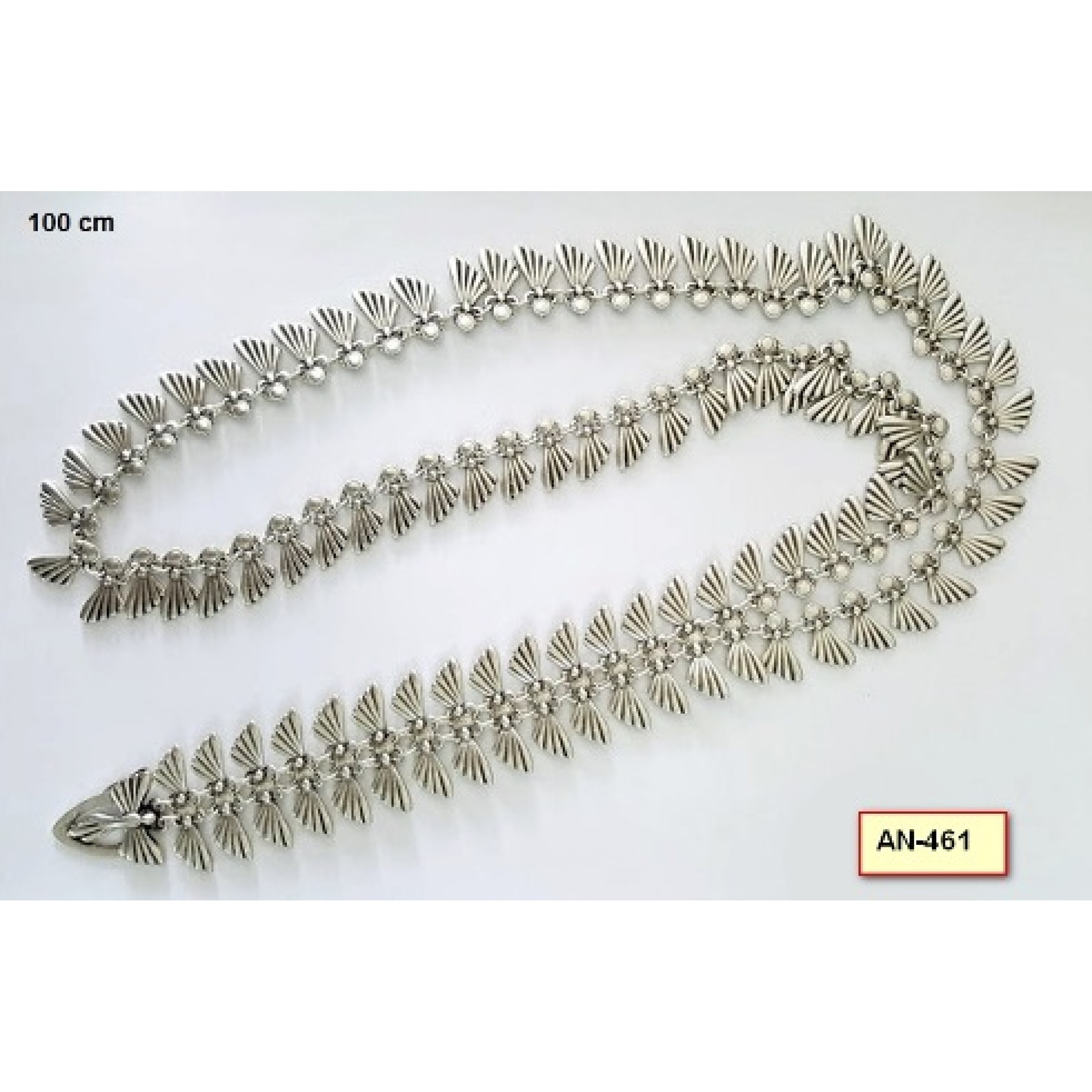 AN-461 - Silver Plated Zamac/Pewter Necklace