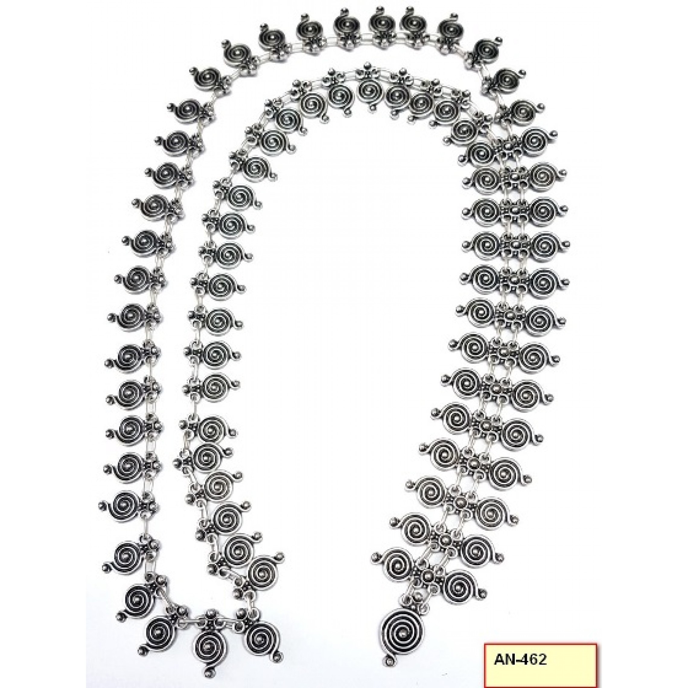 AN-462 - Silver Plated Zamac/Pewter Necklace