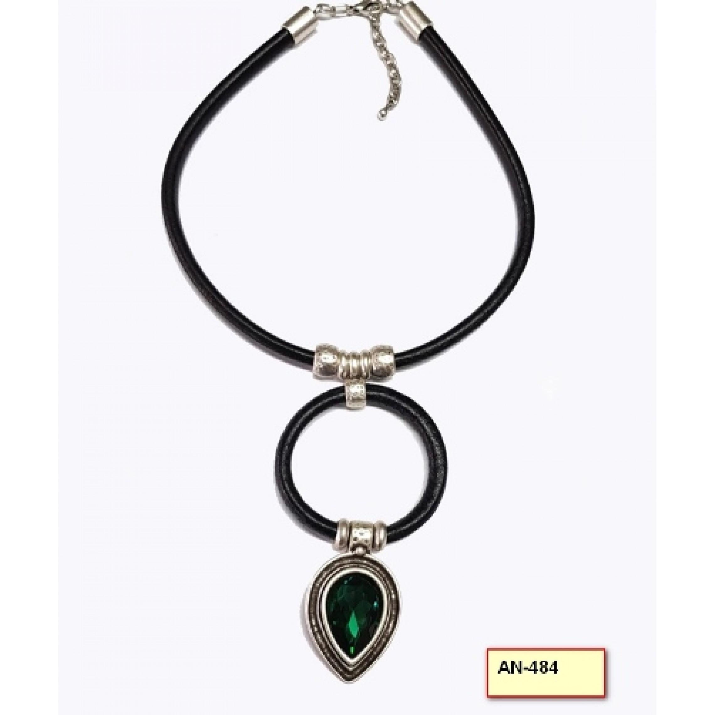 AN-484 - Silver Plated Zamac/Pewter Necklace