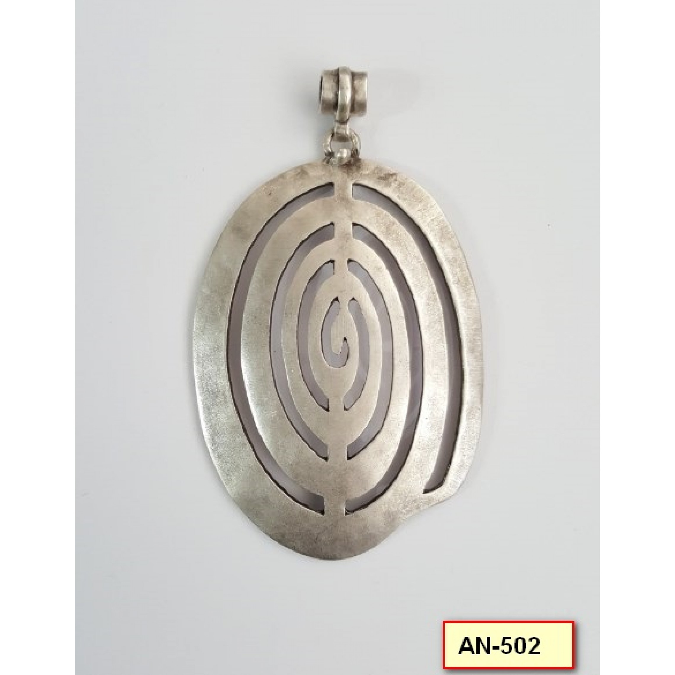 AN-502 - Silver Plated Zamac/Pewter Pendant