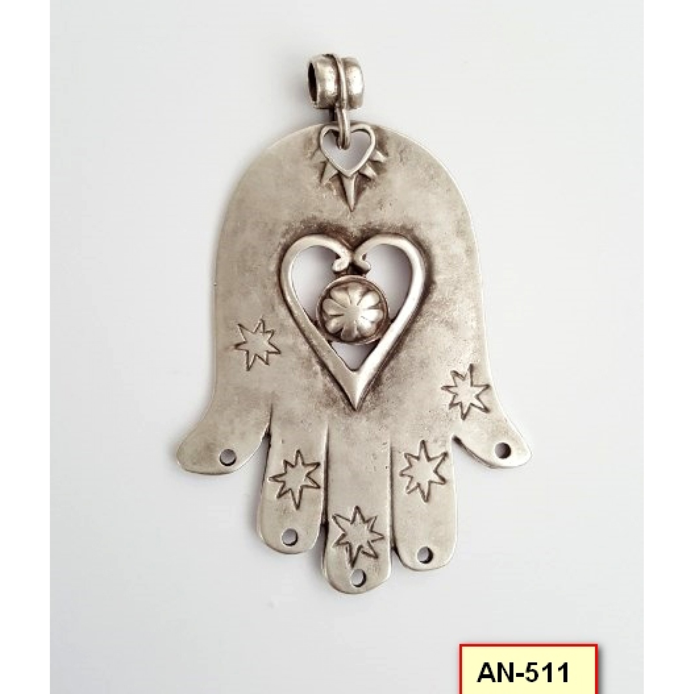 AN-511 - Silver Plated Zamac/Pewter Pendant