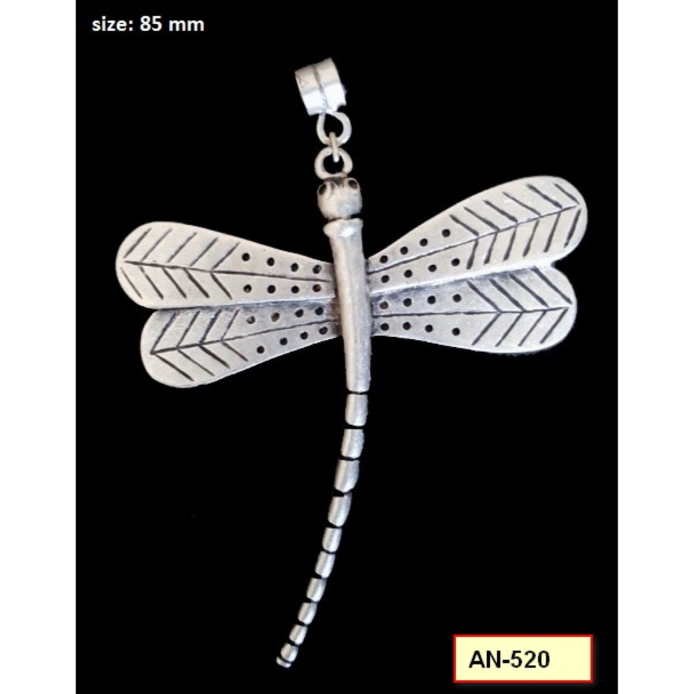 AN-520 - Silver Plated Zamac/Pewter Pendant