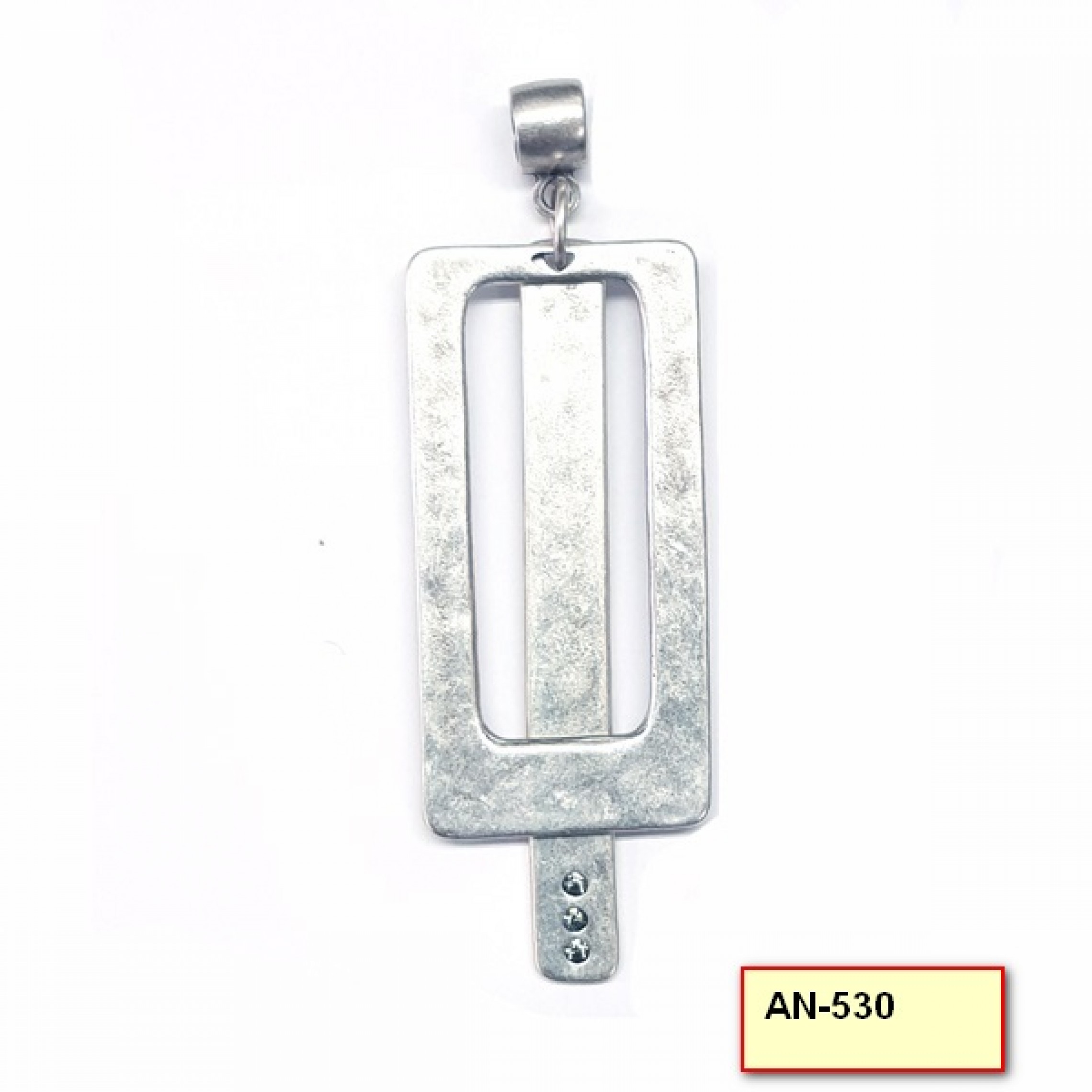 AN-530 - Silver Plated Zamac/Pewter Pendant