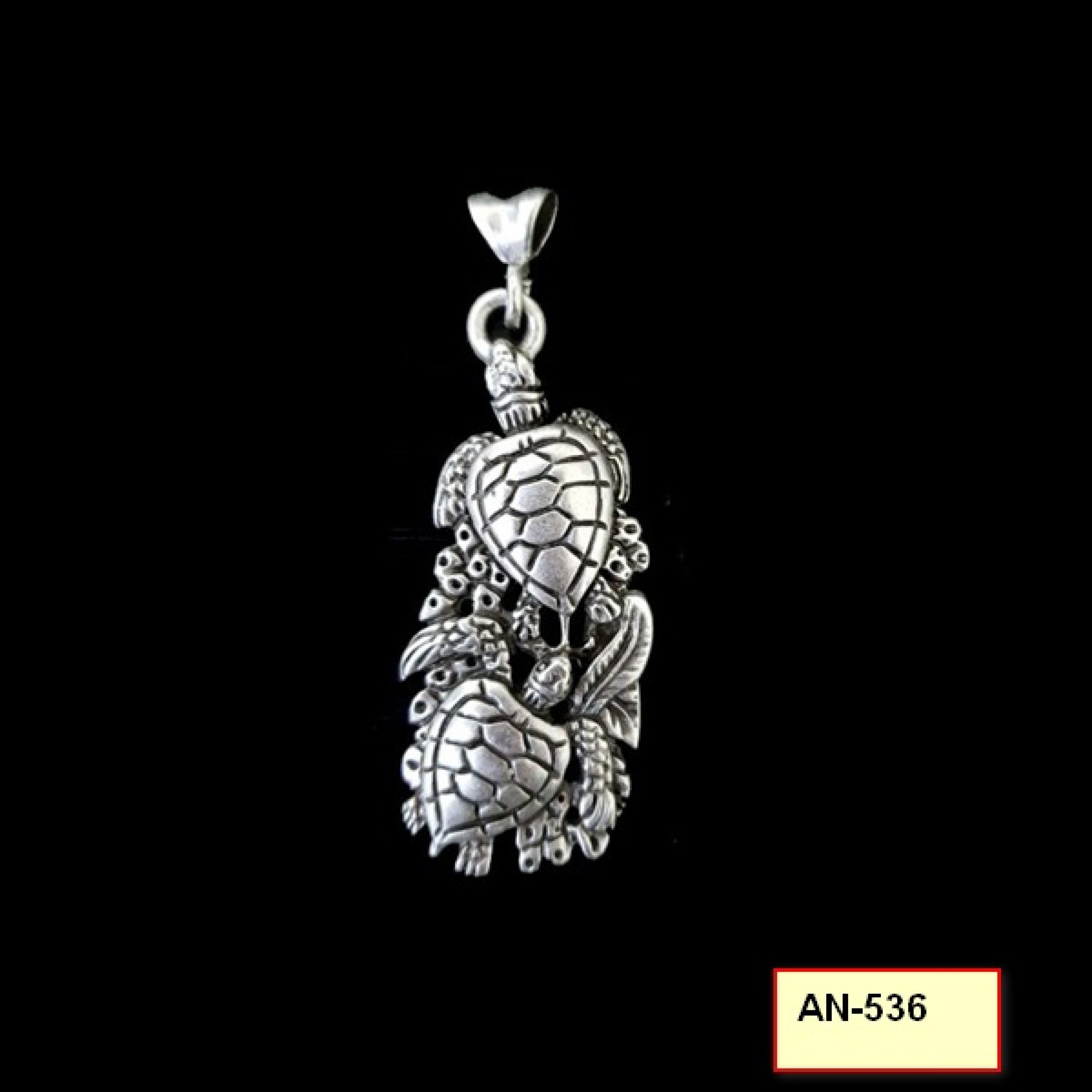 AN-536 - Silver Plated Zamac/Pewter Pendant
