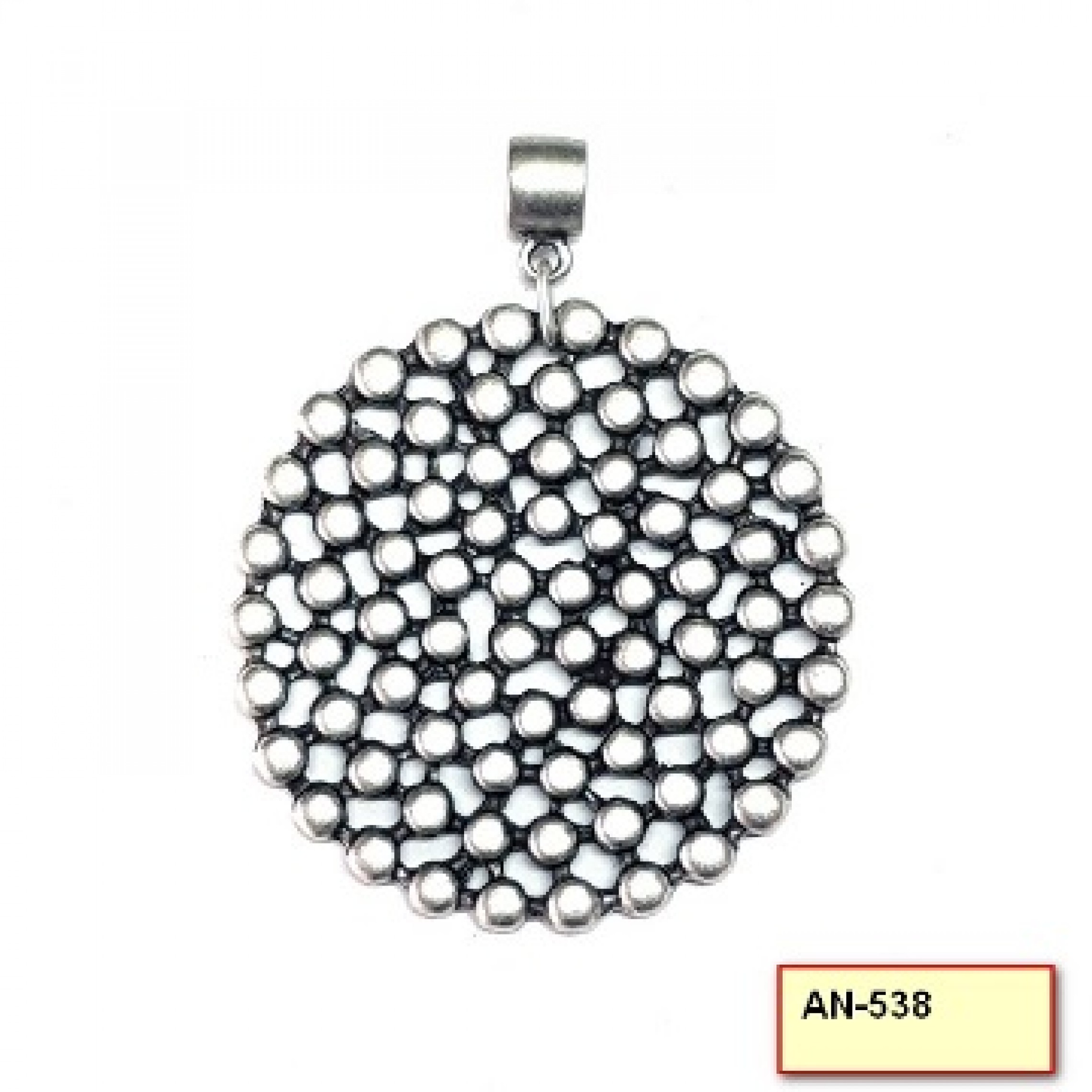 AN-538 - Silver Plated Zamac/Pewter Pendant