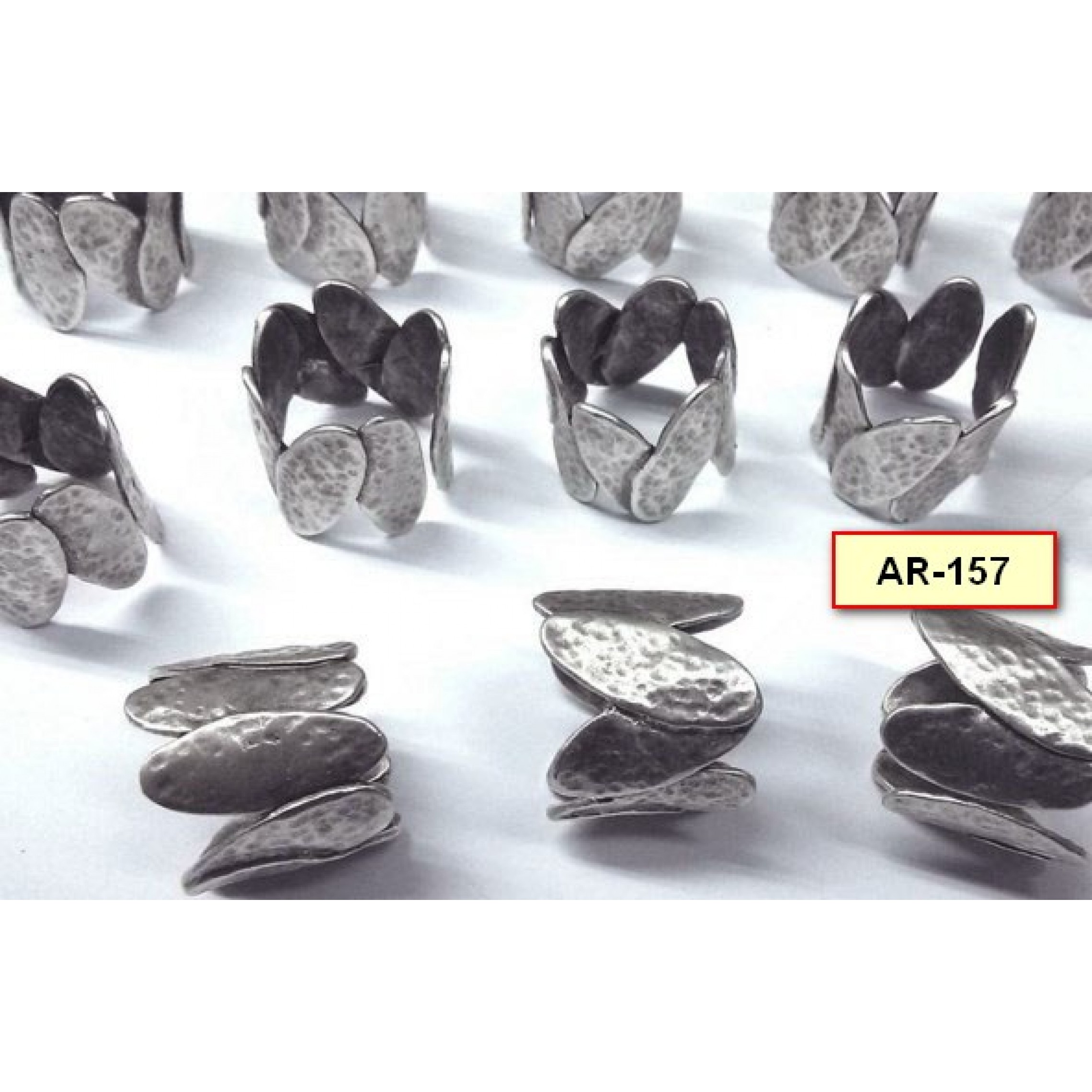 AR-157 - Silver Plated Zamac/Pewter Ring