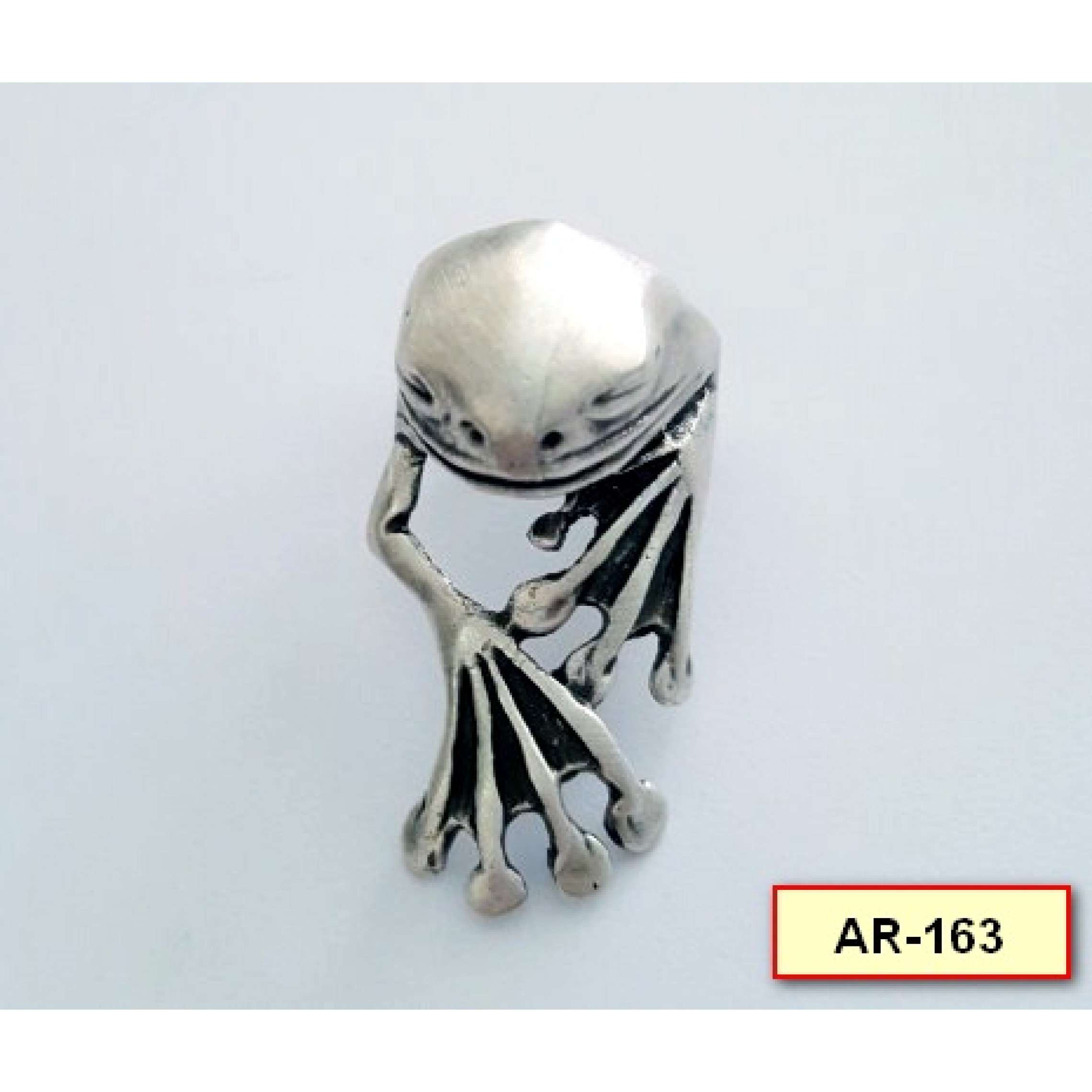 AR-163 - Silver Plated Zamac/Pewter Ring