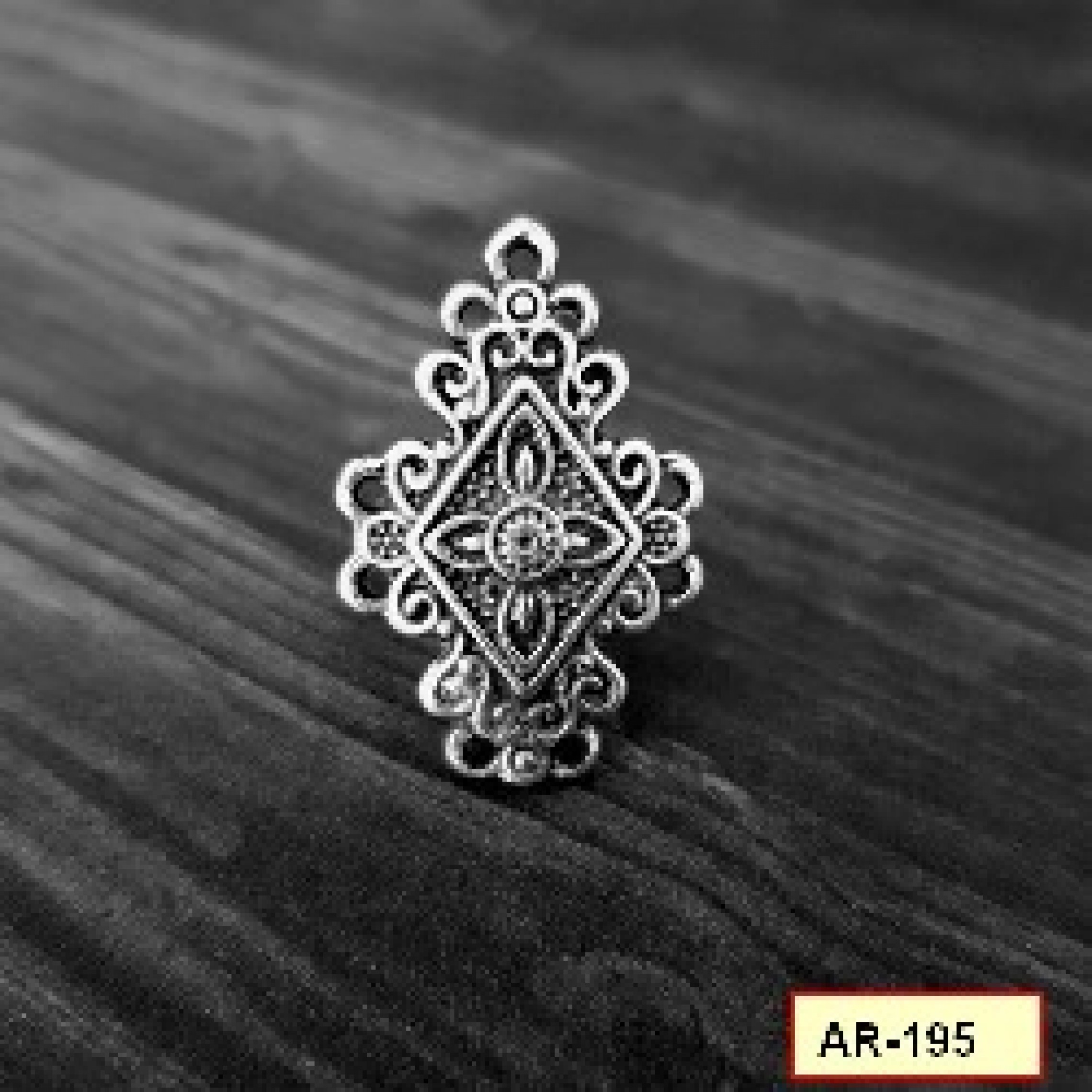 AR-195 - Silver Plated Zamac/Pewter Ring