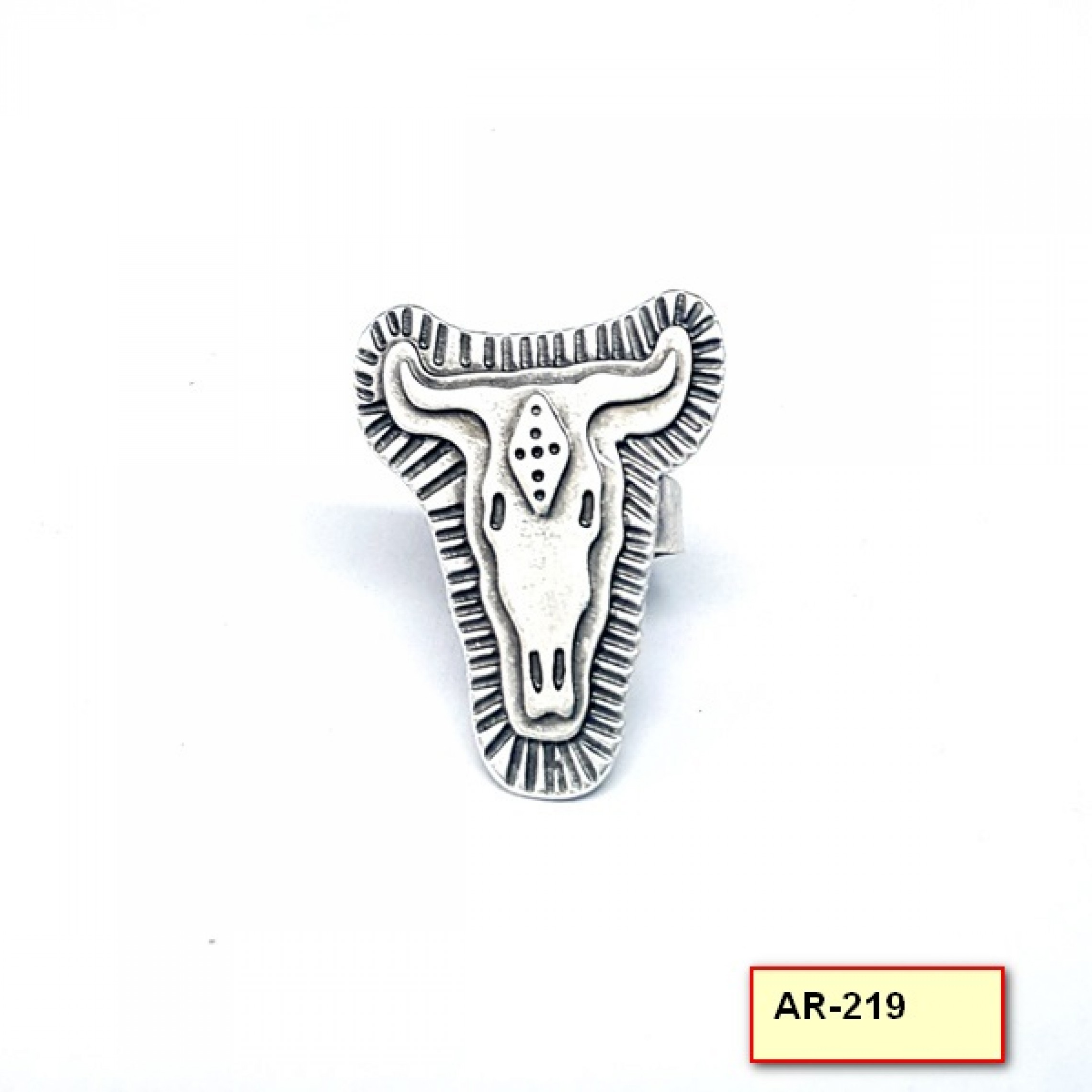 AR-219 - Silver Plated Zamac/Pewter Ring