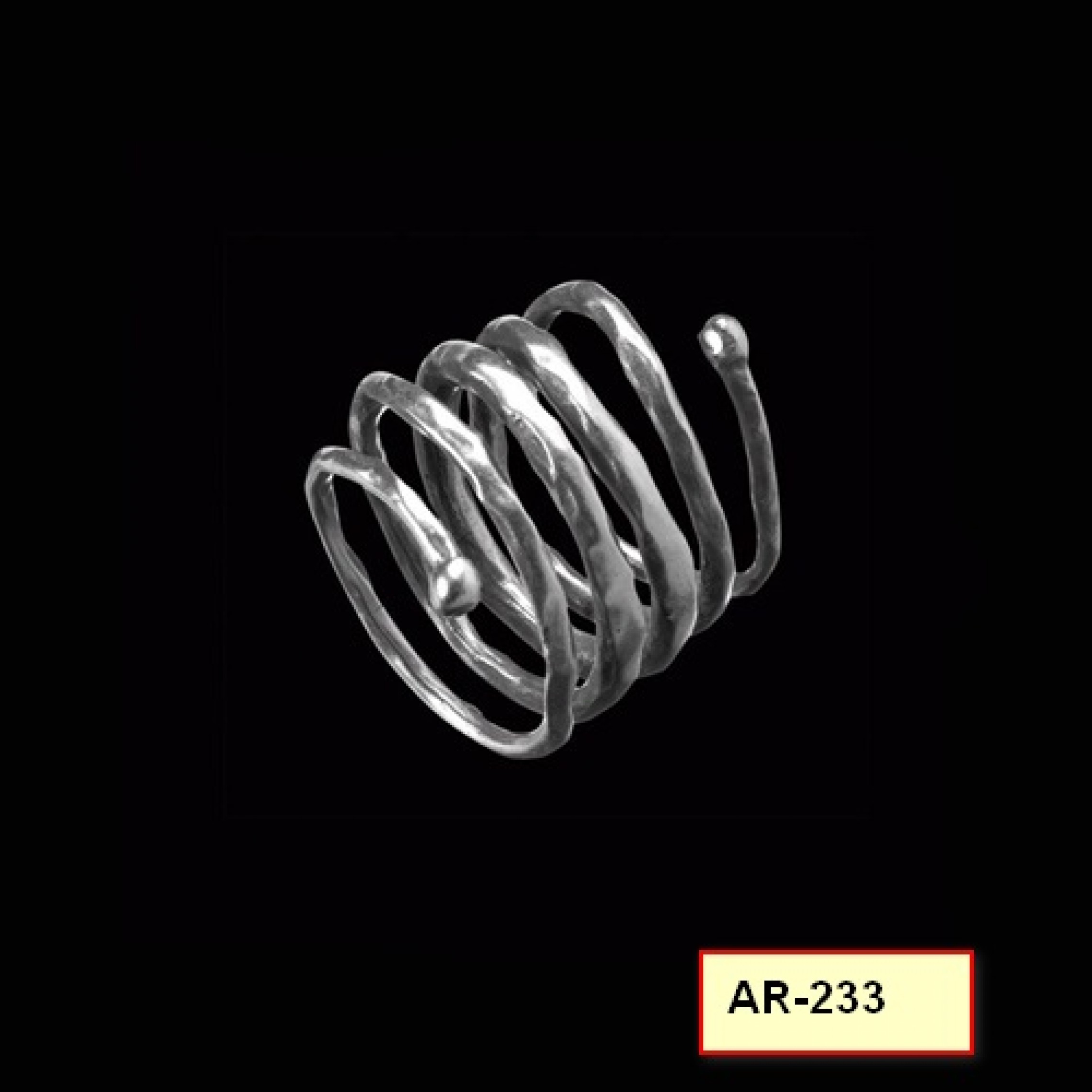 AR-233 - Silver Plated Zamac/Pewter Ring
