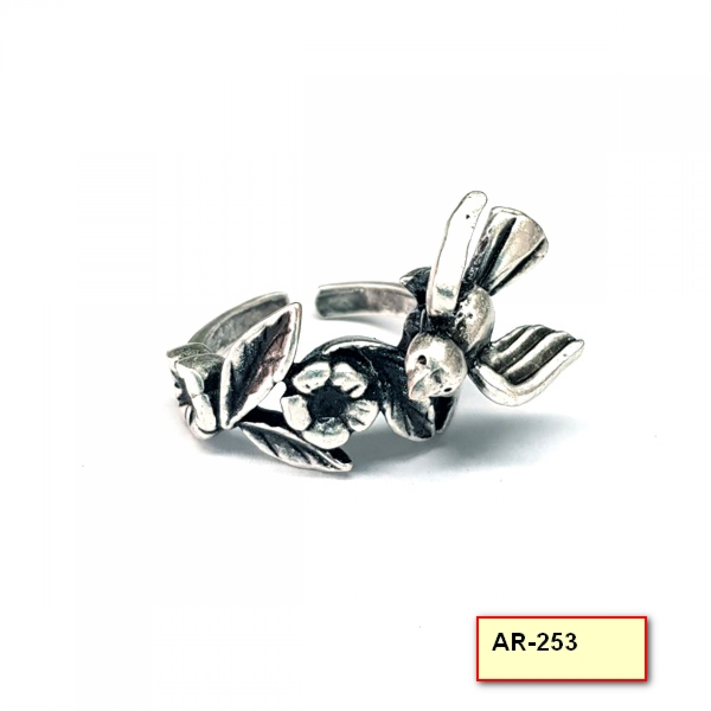 AR-253 - Silver Plated Zamac/Pewter Ring