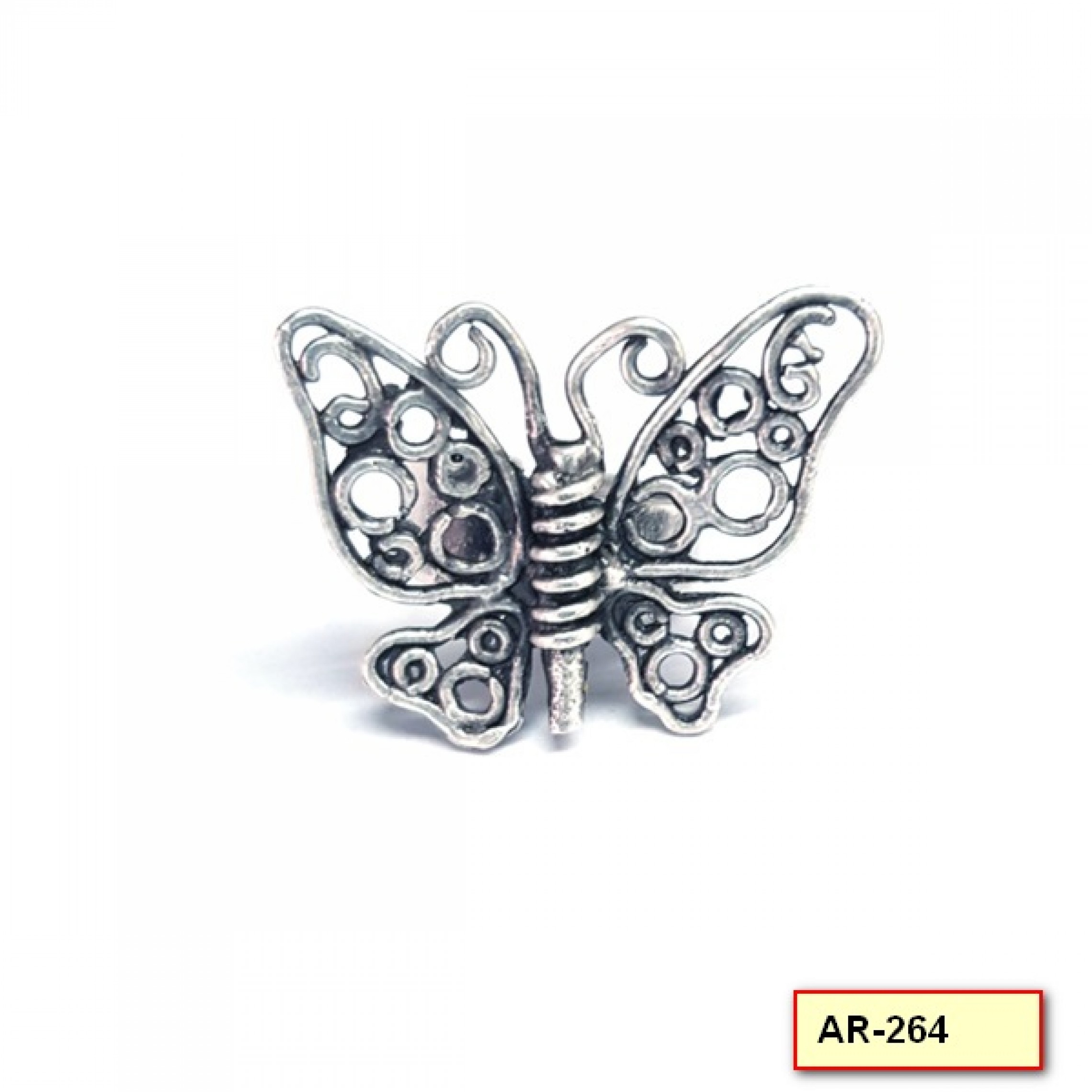 AR-264 - Silver Plated Zamac/Pewter Ring