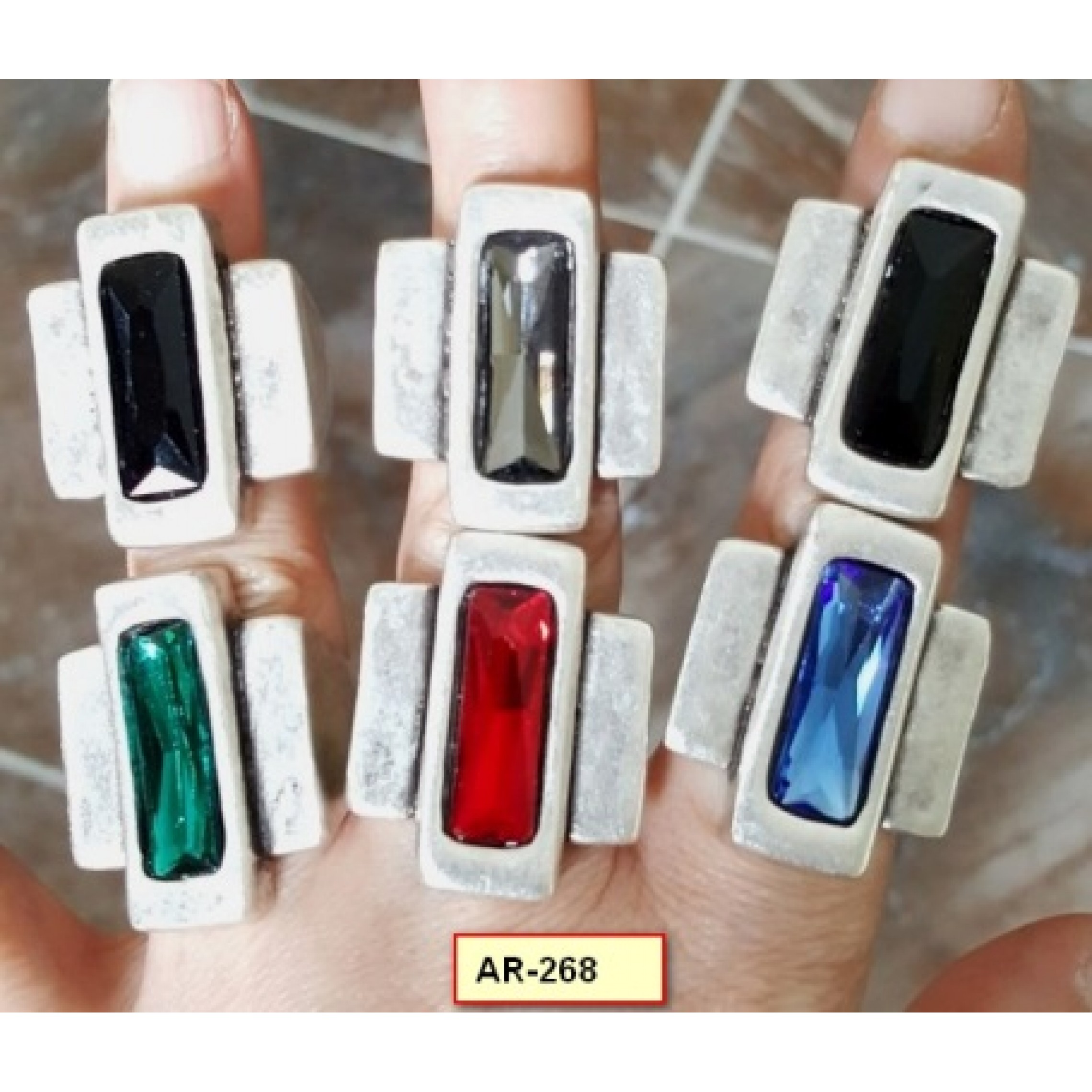 AR-268 - Silver Plated Zamac/Pewter Ring