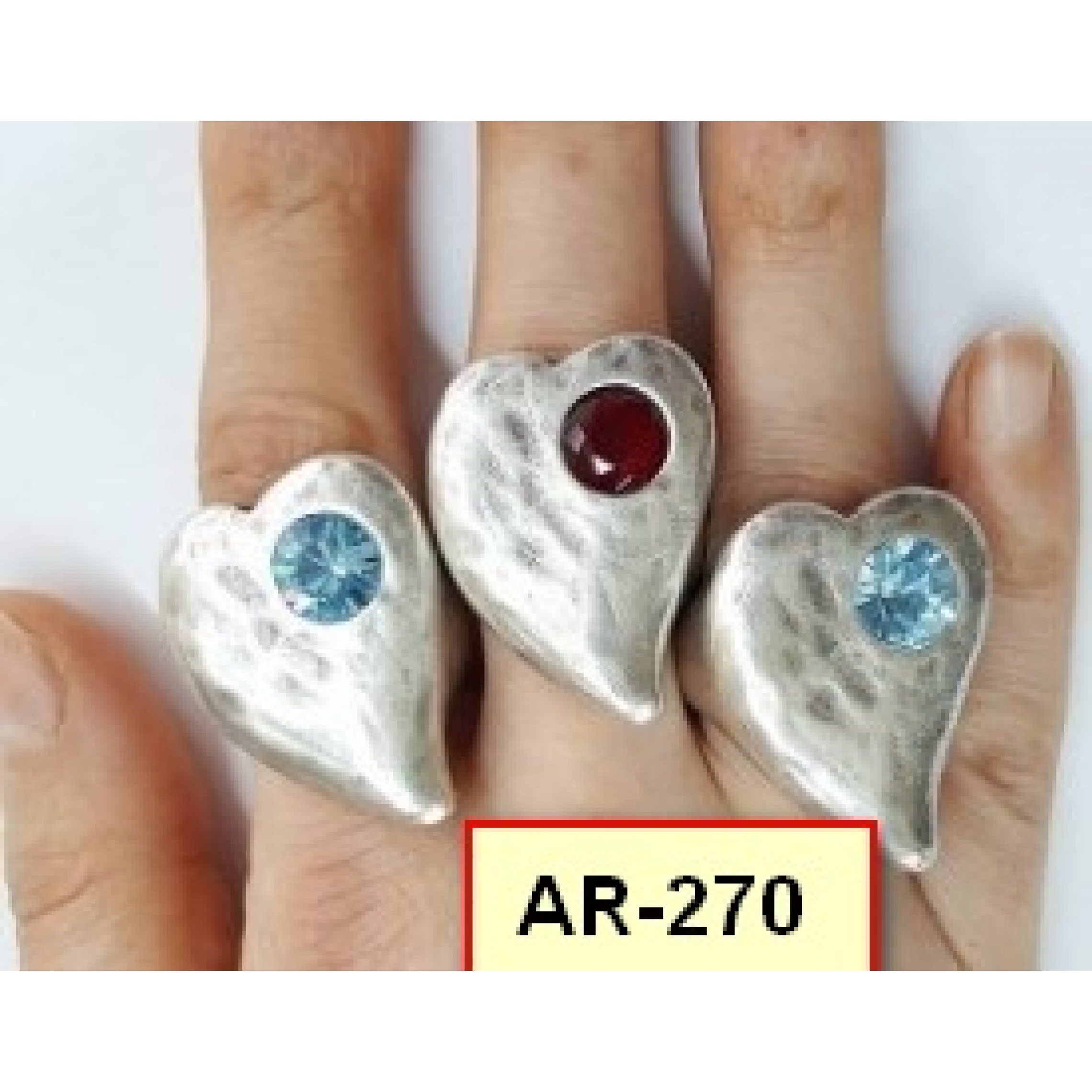 AR-270 - Silver Plated Zamac/Pewter Ring
